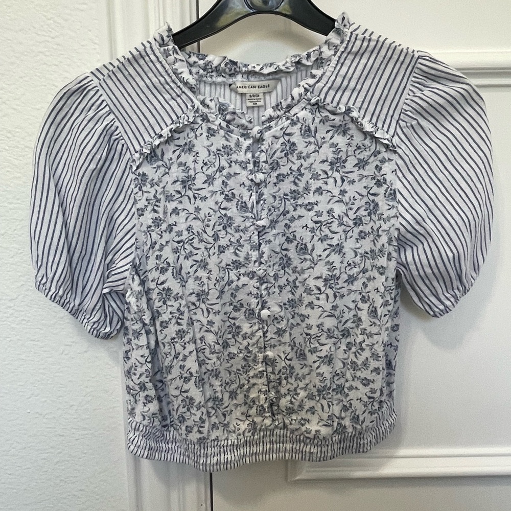American Eagle stamp print top